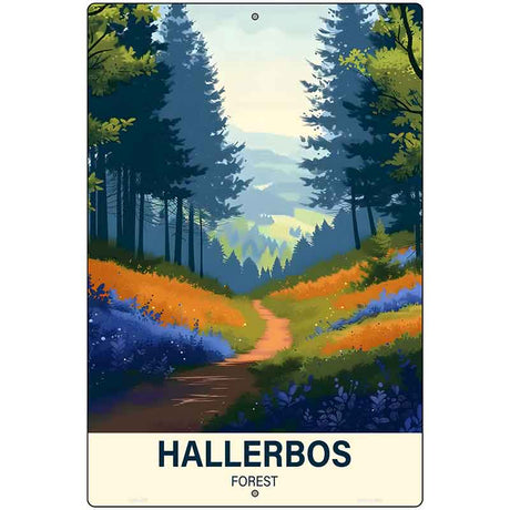 Hallerbos Forest Metal Novelty Parking Sign P-4565