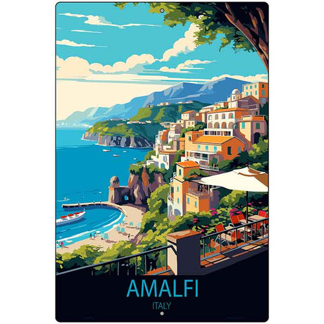 Amalfi Italy Metal Novelty Parking Sign P-4567