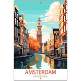 Amsterdam Netherlands Metal Novelty Parking Sign P-4568