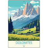 Dolomites Italy Metal Novelty Parking Sign P-4573