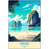 Krabi Thailand Metal Novelty Parking Sign P-4580