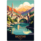 Mostar Bosnia Metal Novelty Parking Sign P-4585