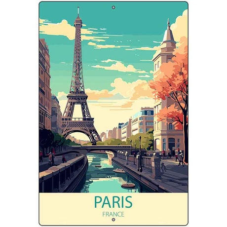 Paris France Metal Novelty Parking Sign P-4589