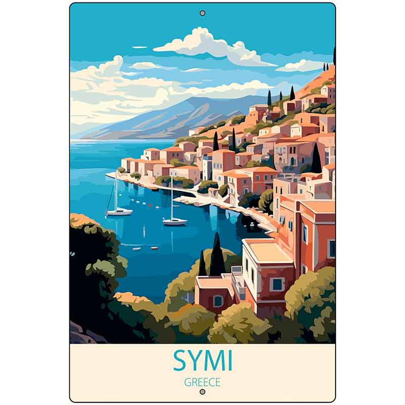 Symi Greece Metal Novelty Parking Sign P-4593