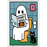 Ghost on Toilet Metal Novelty Parking Sign P-4623