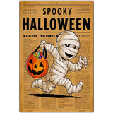 Spooky Halloween Metal Novelty Parking Sign P-4627