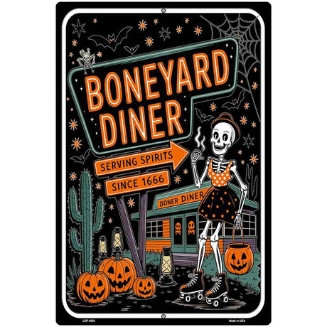 Boneyard Diner Metal Novelty Parking Sign P-4635
