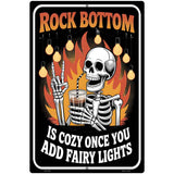 Rock Bottom Metal Novelty Parking Sign P-4640