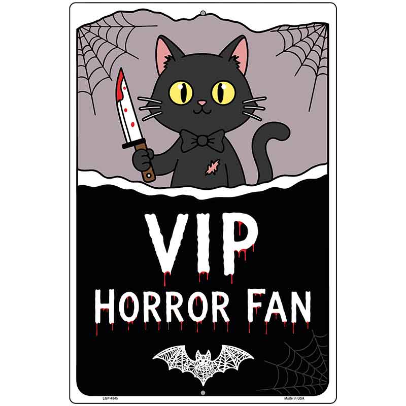 VIP Horror Fan Metal Novelty Parking Sign P-4645