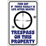 Trespass On This Property Metal Novelty Parking Sign 12" x 18" (LGP)