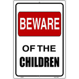 Beware Of Children Metal Novelty Parking Sign 12" x 18" (LGP)