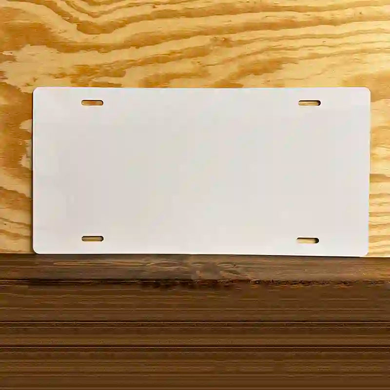 White Dye Sublimation Blank 12" x 24" Metal Large License Plate Sign LLP-000 24" x 12" Large (LLP)