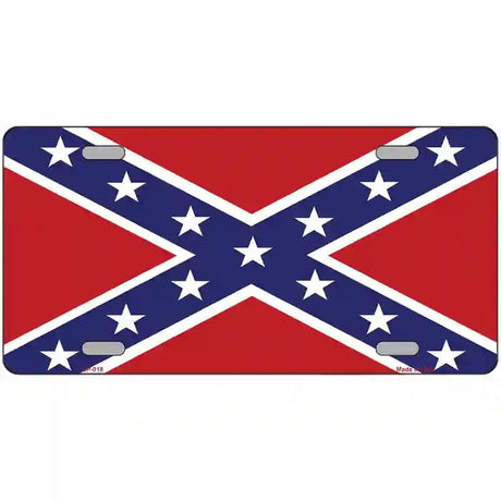 Confederate Flag Novelty Metal License Plate 24" x 12" (LLP)