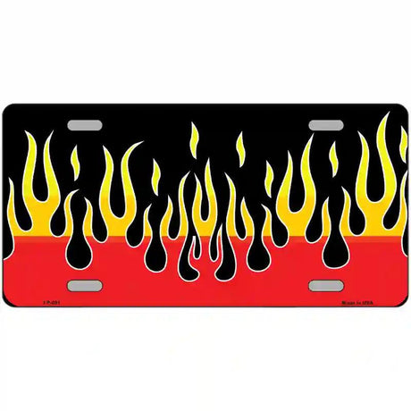 Flames Novelty Metal License Plate 24" x 12" (LLP)