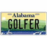 Golfer Alabama Metal Novelty License Plate 24" x 12" (LLP)