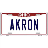 Akron Ohio Metal Novelty License Plate 24" x 12" (LLP)