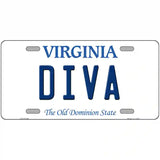 Diva Virginia Metal Novelty License Plate 24" x 12" (LLP)