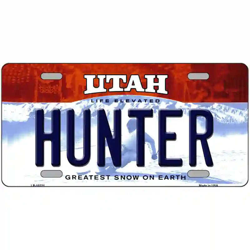 Hunter Utah Metal Novelty License Plate 24" x 12" (LLP)