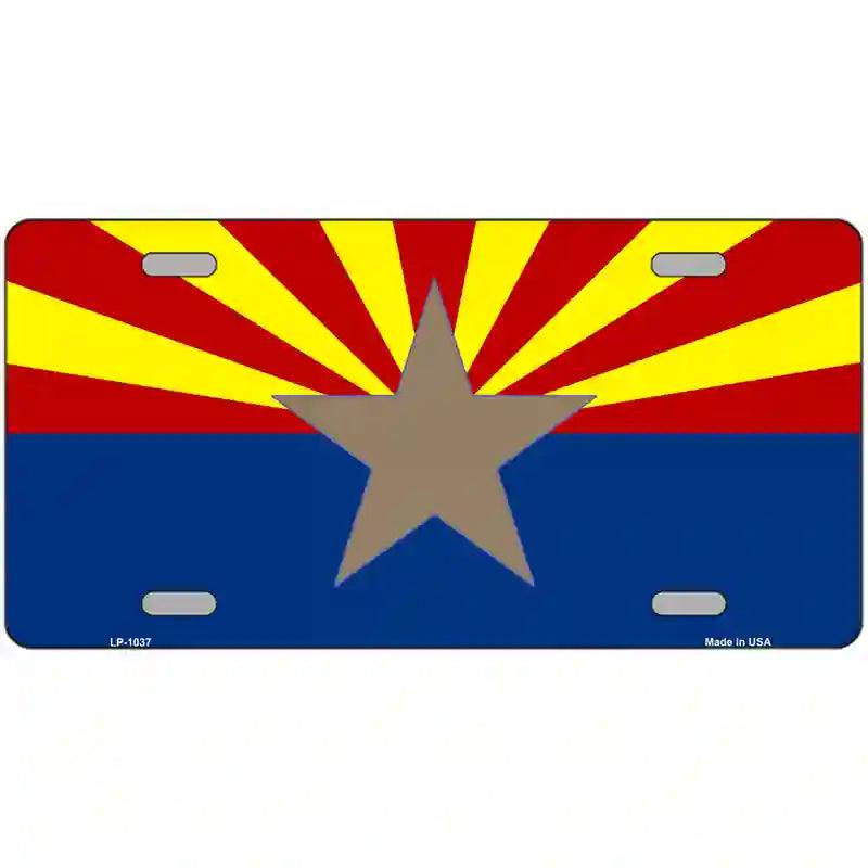 Arizona Big Star State Flag Novelty Metal License Plate 24" x 12" (LLP)