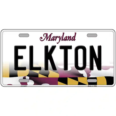 Elkton Maryland Metal Novelty License Plate 24" x 12" (LLP)