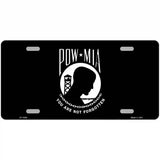 POW MIA Black Flag Novelty Metal License Plate 24" x 12" (LLP)