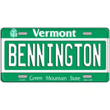 Bennington Vermont Metal Novelty License Plate 24" x 12" (LLP)
