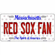 Red Sox Fan Massachusetts Novelty Metal License Plate 24" x 12" (LLP)