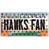 Hawks Fan Georgia Novelty Metal License Plate 24" x 12" (LLP)