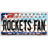 Rockets Fan Texas Novelty Metal License Plate 24" x 12" (LLP)