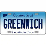 Greenwich Connecticut Metal Novelty License Plate 24" x 12" (LLP)