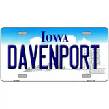 Davenport Iowa Metal Novelty License Plate 24" x 12" (LLP)