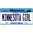 Minnesota Girl Minnesota Metal Novelty License Plate 24" x 12" (LLP)