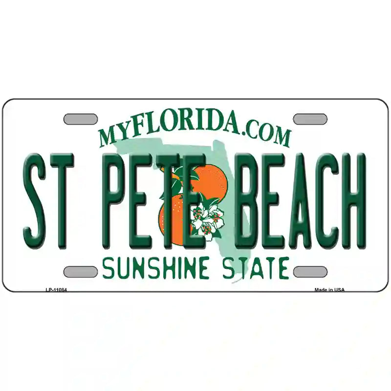 St Pete Beach Florida Metal Novelty License Plate 24" x 12" Large (LLP)