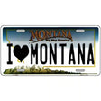 I Love Montana State Novelty License Plate 24" x 12" (LLP)