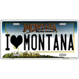 I Love Montana State Novelty License Plate 24" x 12" (LLP)