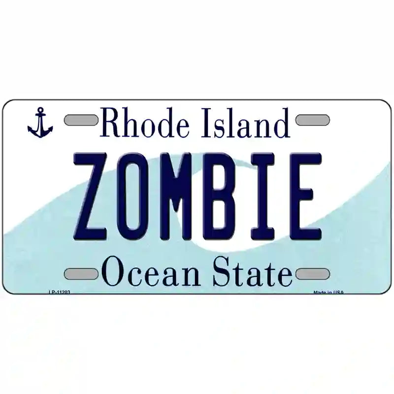 Zombie Rhode Island State License Plate Novelty License Plate 24" x 12" (LLP)