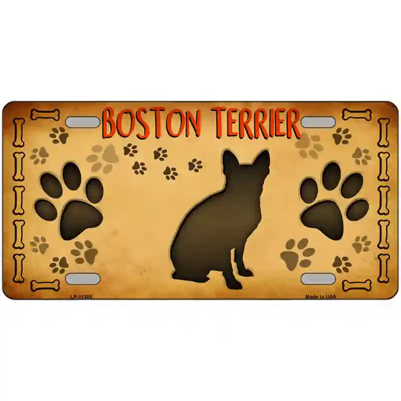 Boston Terrier Novelty License Plate 24" x 12" Large (LLP)