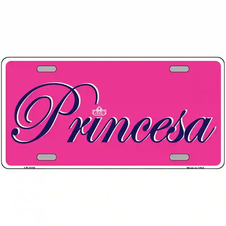 Princesa Novelty Metal License Plate 24" x 12" (LLP)
