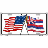 Hawaii Crossed US Flag License Plate 24" x 12" (LLP)