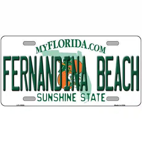 Florida Fernandina Beach Novelty Metal License Plate 24" x 12" (LLP)