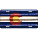 Colorado Corrugated Flag Novelty License Plate 24" x 12" Large (LLP)