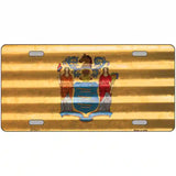 New Jersey Corrugated Flag Novelty License Plate 24" x 12" (LLP)