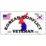 Korean Conflict Veteran Metal Novelty License Plate 24" x 12" (LLP)