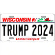 Trump 2024 Wisconsin Novelty Metal License Plate 24" x 12" (LLP)