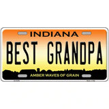 Best Grandpa Indiana Novelty Metal License Plate 24" x 12" (LLP)