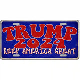 Trump 2024 Keep America Great Novelty Metal License Plate 24" x 12" (LLP)