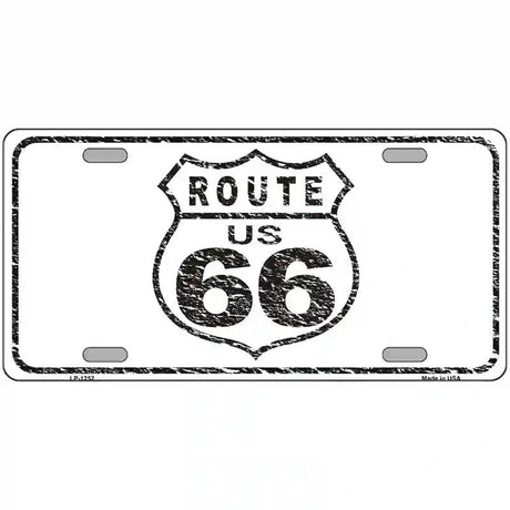 Route 66 Distressed Novelty Metal License Plate 24" x 12" (LLP)