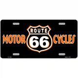 Route 66 Motorcycles Novelty Metal License Plate 24" x 12" (LLP)