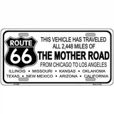 Route 66 Mother Road Novelty Metal License Plate 24" x 12" (LLP)