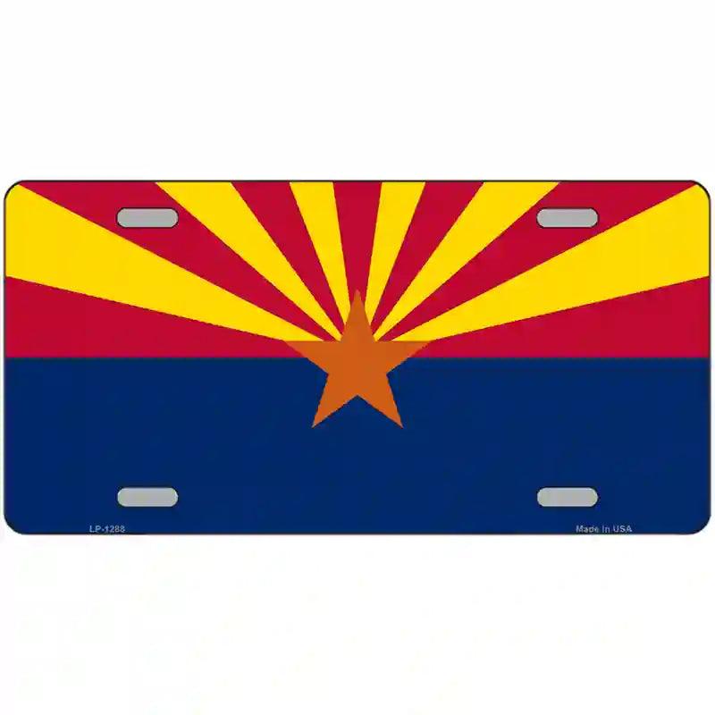 Arizona Small Star Novelty Metal License Plate 24" x 12" (LLP)